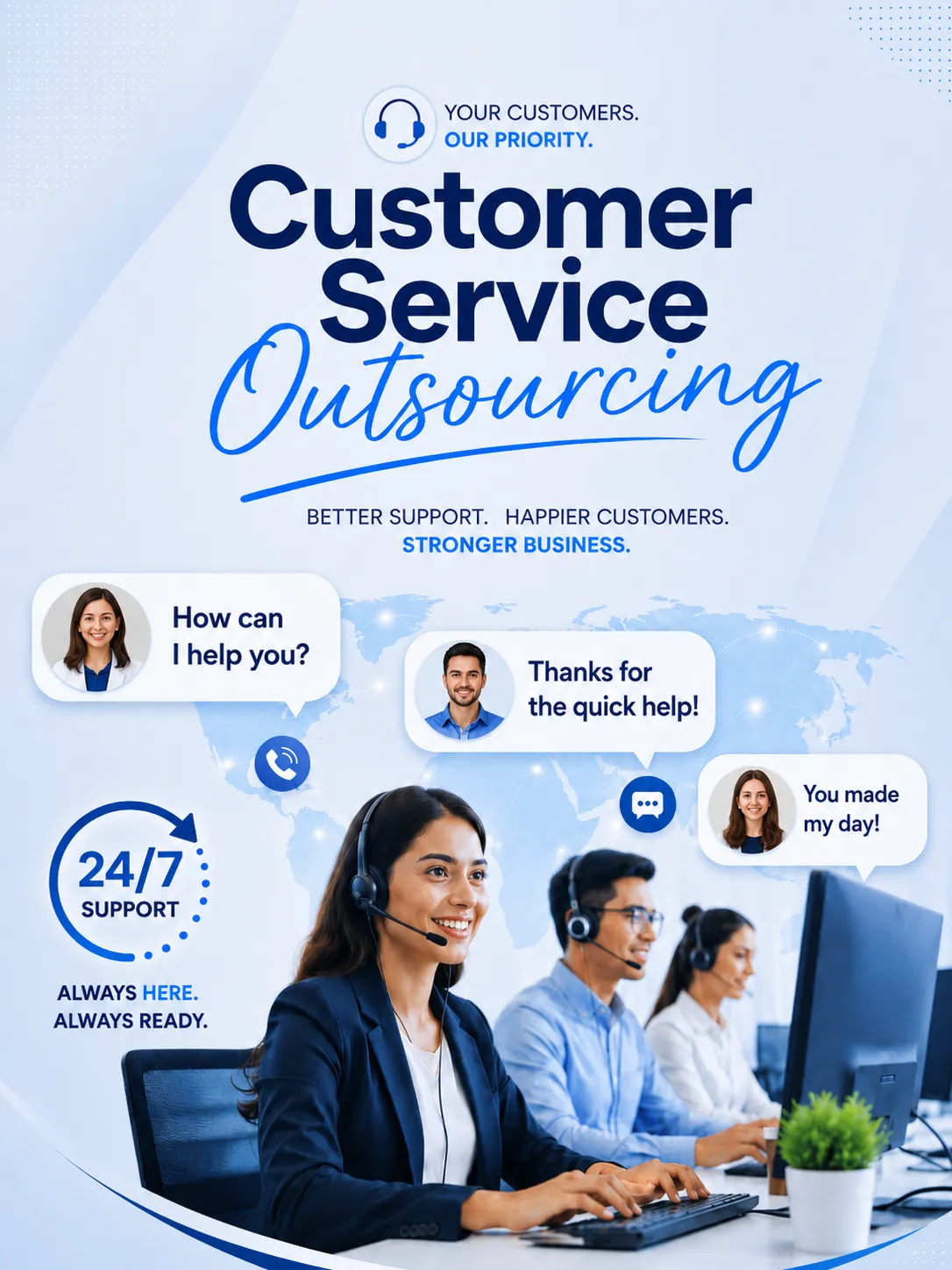 Customer service outsourcing South Africa team